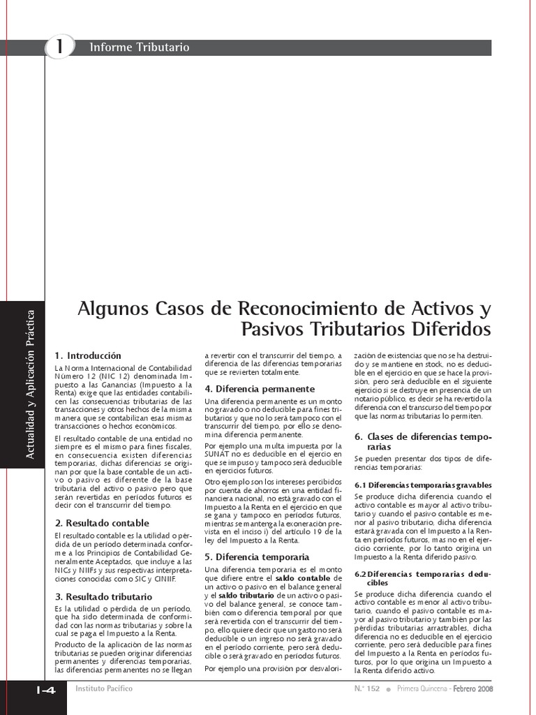 Nic12 Adiciones y Deducciones | PDF | Impuesto sobre la renta ...