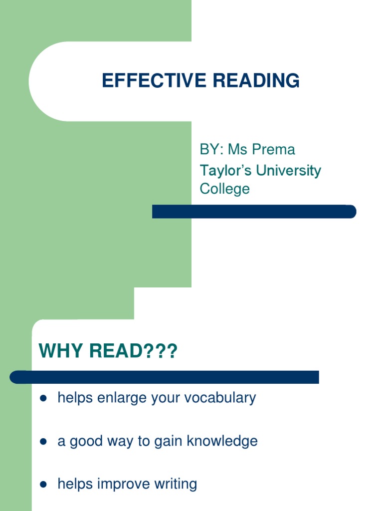 Efficient Reading Techniques Explained | PDF | Speed Reading | Reading ...