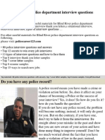 Blind River Police Department Interview Questions