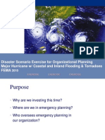 Disaster Scenario Exercise For Organizational Planning Major Hurricane W/ Coastal and Inland Flooding & Tornadoes Fema