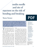 Effect of Insulin Needle Reuse Size and Site of Injection o
