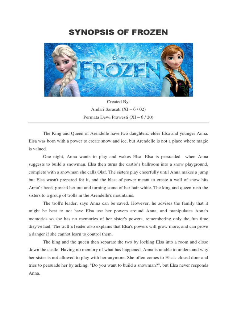 Frozen Synopsis PDF