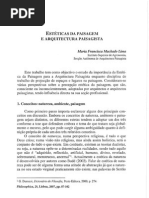 Estética Da Paisagem e Arquitectura Paisagista