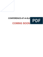 Conference at A Glance Schedule
