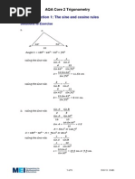 The Sine & Cosine Rules - Solutions