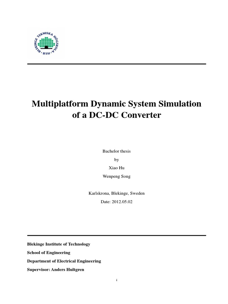 Multiplatform Dynamic System Simulation of A DC-DC Converter | PDF ...
