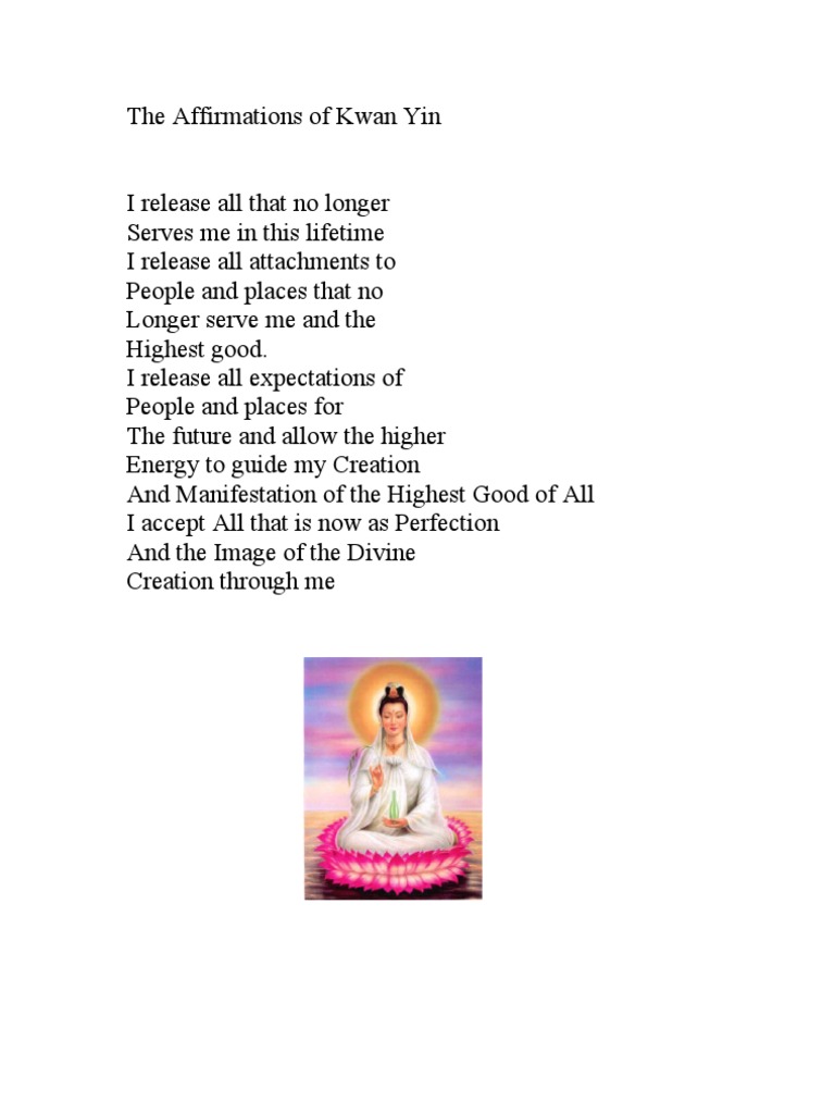 The Affirmations of Kwan Yin | PDF