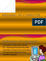 Meaning of Computer
