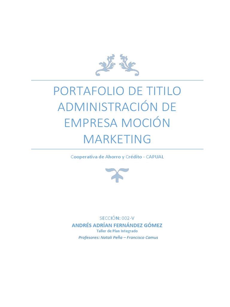 Plan de Marketing Cooperativa Capual 2014 | PDF | Cooperativa | Marketing