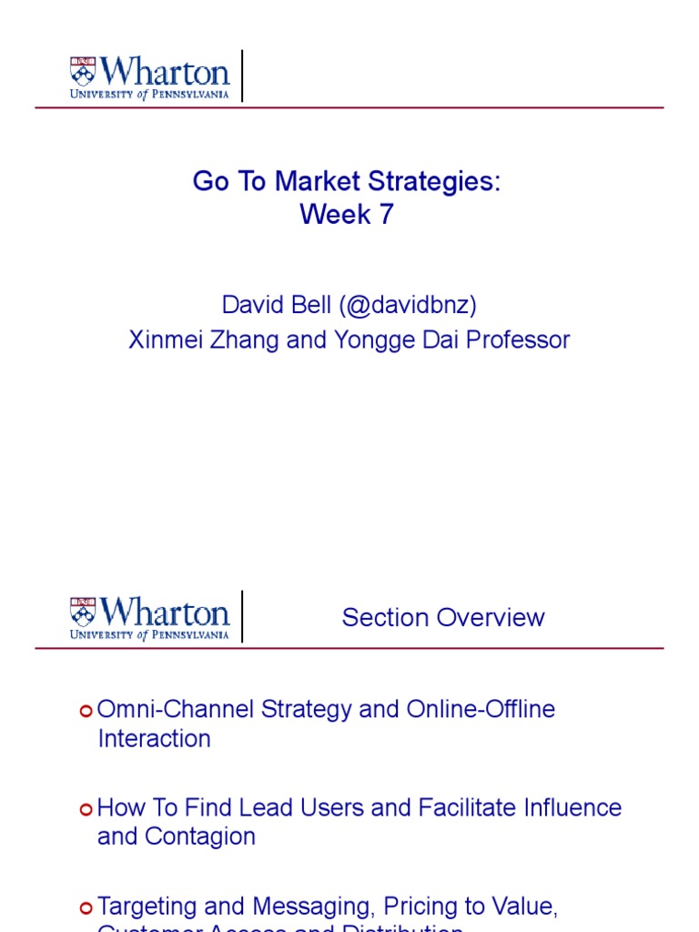 Go To Market Strategies Online-Offline Competition | PDF | Online ...