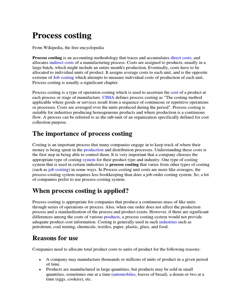 Process Costing Explained | PDF | Management Accounting | Accountability