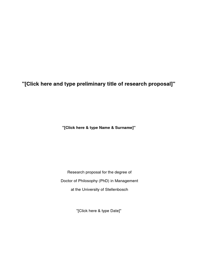initial research proposal