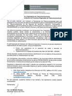 Carta de Invitación A Operadores de Telecomunicaciones