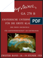 GA 270 B - Esoterische Unterweisungen für die 1. Klasse der Freien Hochschule für Geisteswissenschaft am Goetheanum - Band-2 - Rudolf Steiner