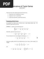 Applications Taylor Series