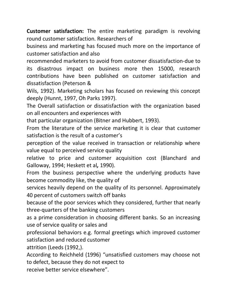 Understanding Customer Satisfaction Impact | PDF | Customer ...