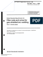 BS 2901-1 Specification For Filler Rod