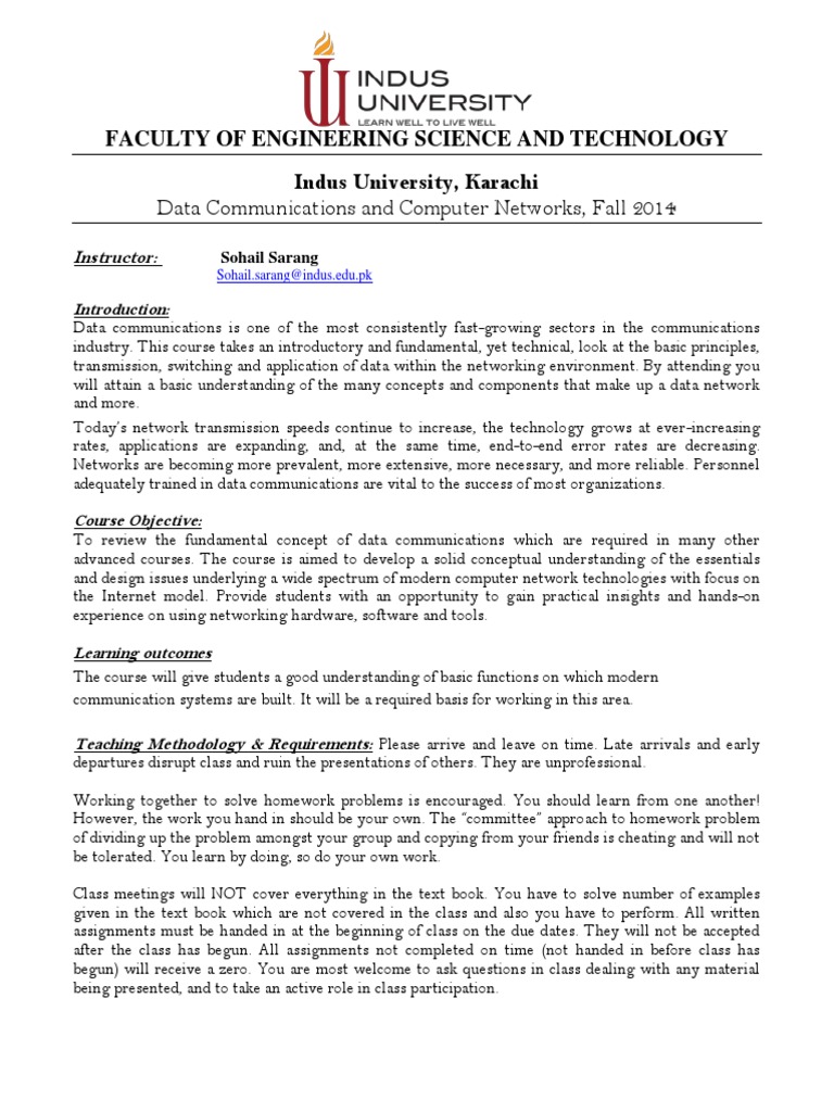 Data and Comp Comm Fall 2014 | PDF | Multiplexing | Modem