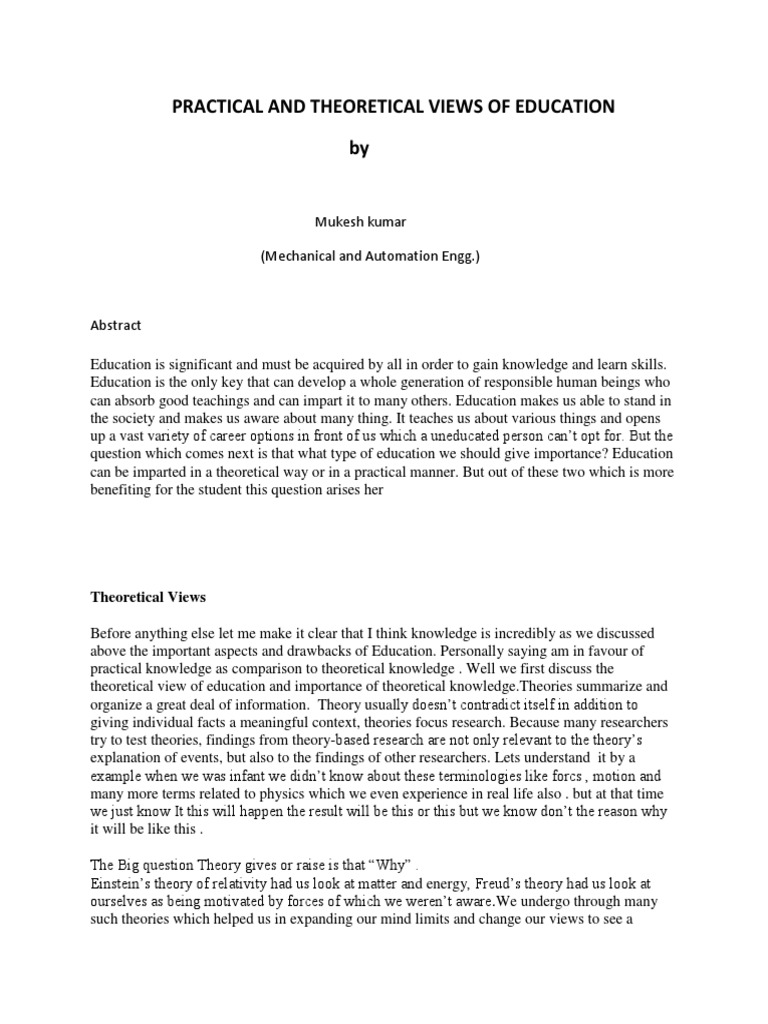 Theory of teaching picture