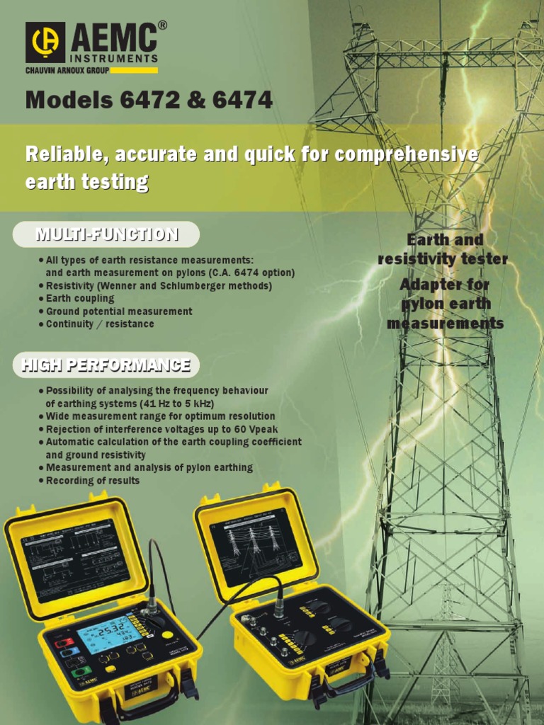 AEMC-6472 6474 Datasheet | PDF | Electric Power | Electrical Components