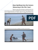 Analyse The Ways Spielberg Uses The Camera To Create Measuring in The Film Jaws'