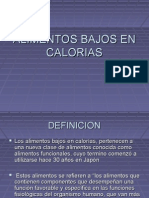 Alimentos Bajos en Calorias