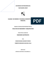 Calidad de Energía y Eficiencia Energética en Edificios Públicos