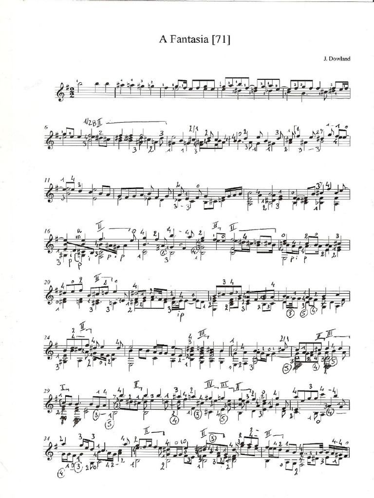 ★楽譜/TAO/タオ/FAR EAST&遊牧民/ジプシー/タブ譜/バンドスコア Dowland, John - Fantasia P71 PDF | PDF