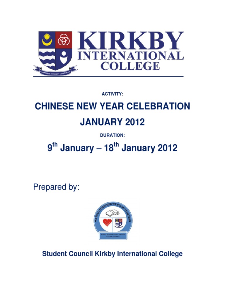 Proposal For Chinese New Year Event 2012 Pdf China World Politics