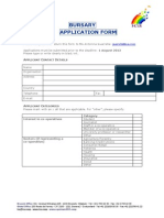 Bursary Application Form: Pplicant Ontact Etails