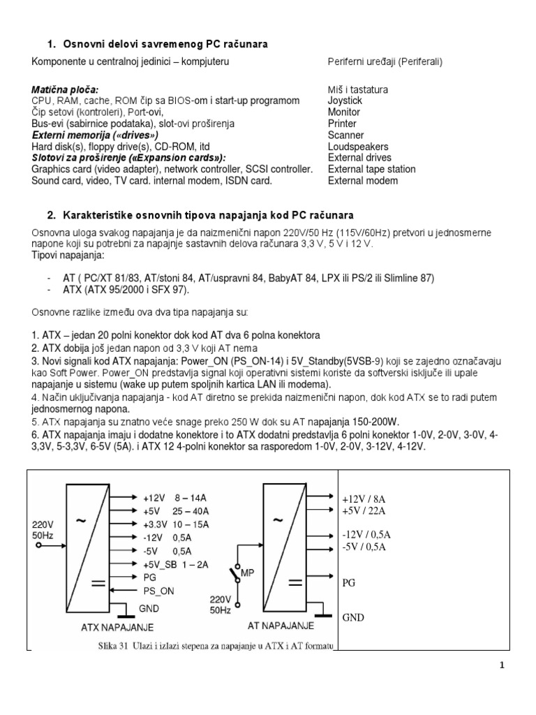 PC Components and Power Supply Guide | PDF