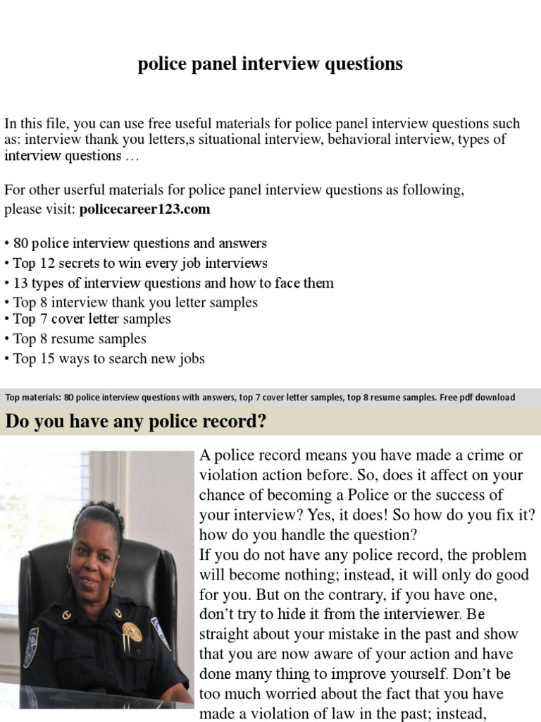 Police Panel Interview Preparation Guide | PDF | Job Interview | Interview