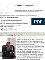 Police Sgt Interview Questions