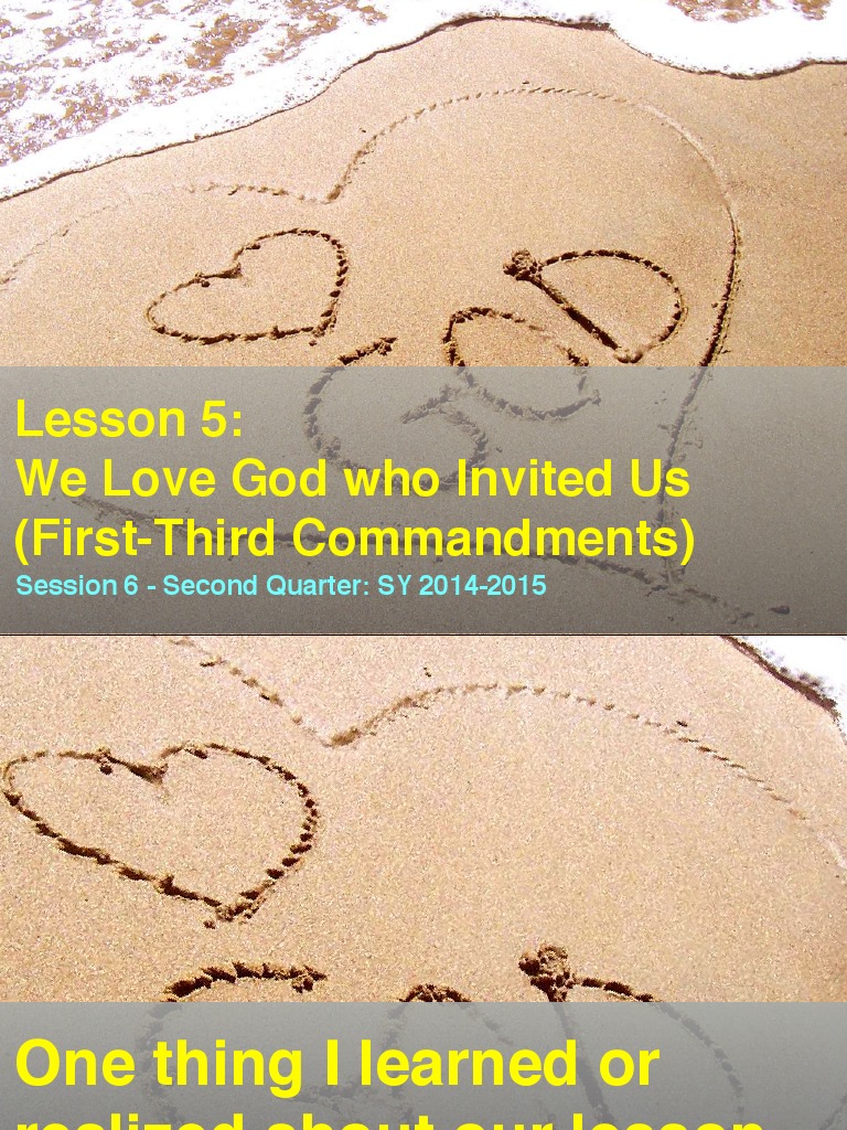 Understanding the First Three Commandments | PDF | Wellness