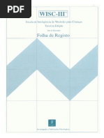 Folha de Registo WISC-III