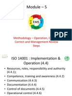 Module - 5: Methodology - Operation, Check & Correct and Management Review Steps