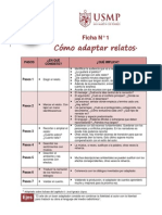 Ficha 1 - Cómo Adaptar Cuentos para Radio - César Manuel Chapoñán Damián PDF