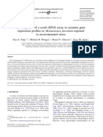 Edge - Development of A Coral CDNA Array To Examine Gene Expression Profiles in Montastraea Faveolata Exposed To Environmental Stress