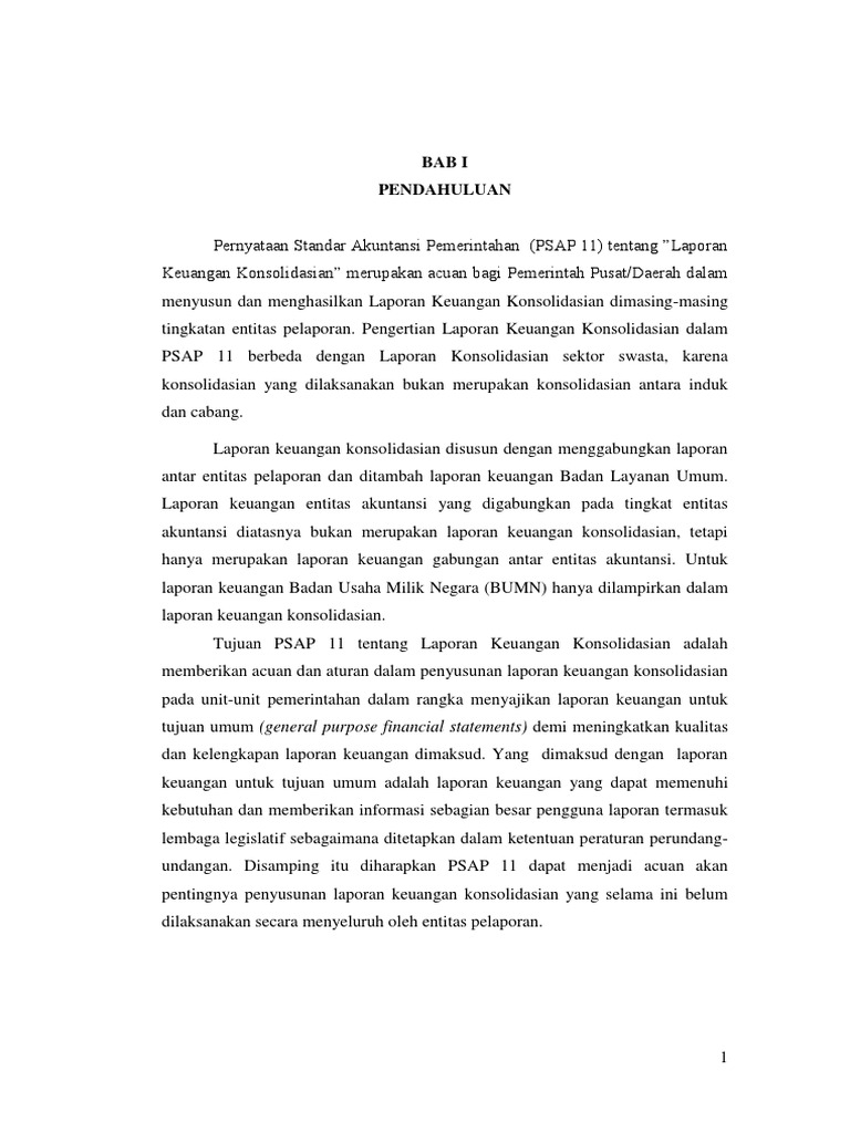 Makalah Laporan Konsolidasi