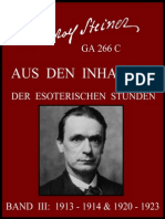 GA 266 C - Aus Den Inhalten Der Esoterischen Stunden - Band-3 - Rudolf Steiner