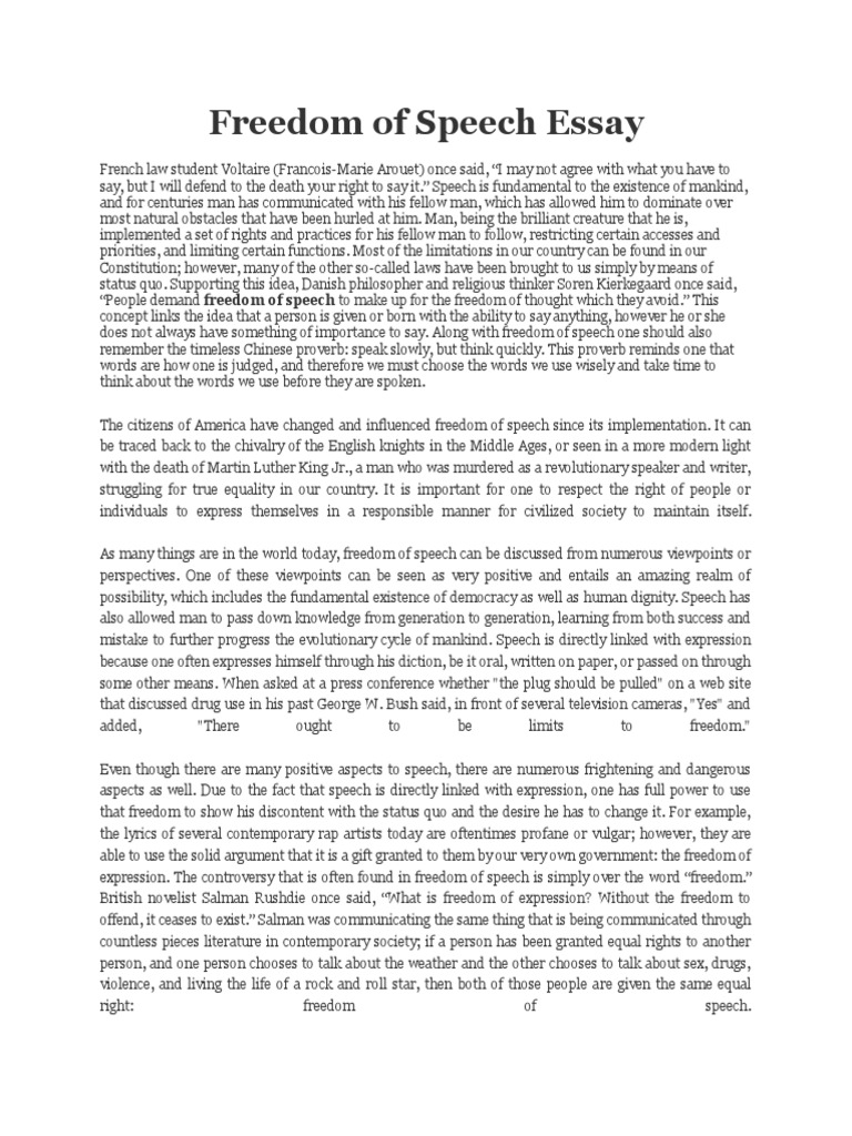 freedom of speech uk essay