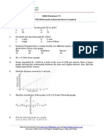 CBSE Worksheet-71 CLASS - VIII Mathematics (Introduction To Graphs)