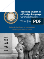 Teaching English As A Foreign Language Certi Cate Program
