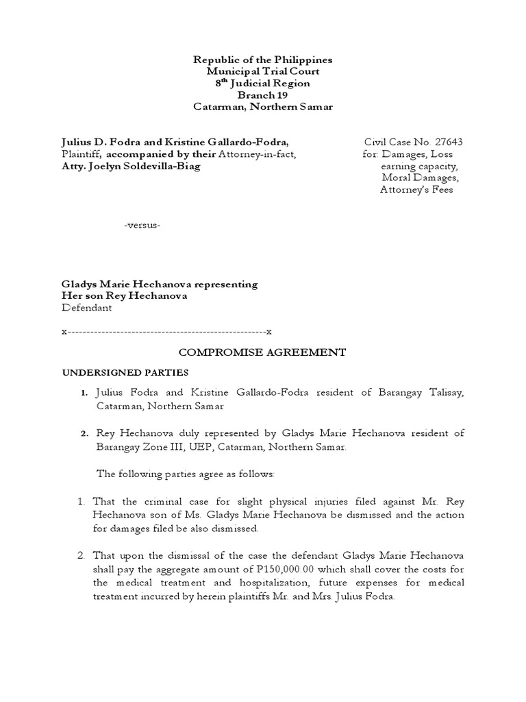 Compromise Agreement PDF
