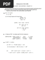 Mathematics For IT (BCA 1030) Q1.: (Ii) Let E Belong To English and H Belong To Hindi