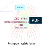 Zero To Hero, Mendahsyatkan Pribadi Biasa Menjadi Luar Biasa, Ringkasan (Solihin Abu Izzudin)