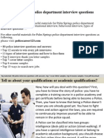 Palm Springs Police Department Interview Questions