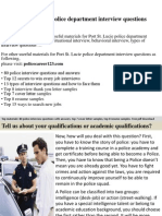 Port St. Lucie Police Department Interview Questions