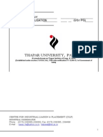 Thapar University, Patiala: Name of Company Branch / Specialisation (UG / PG)