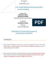  Bearing capacity of  model battered pile group under vertical loading